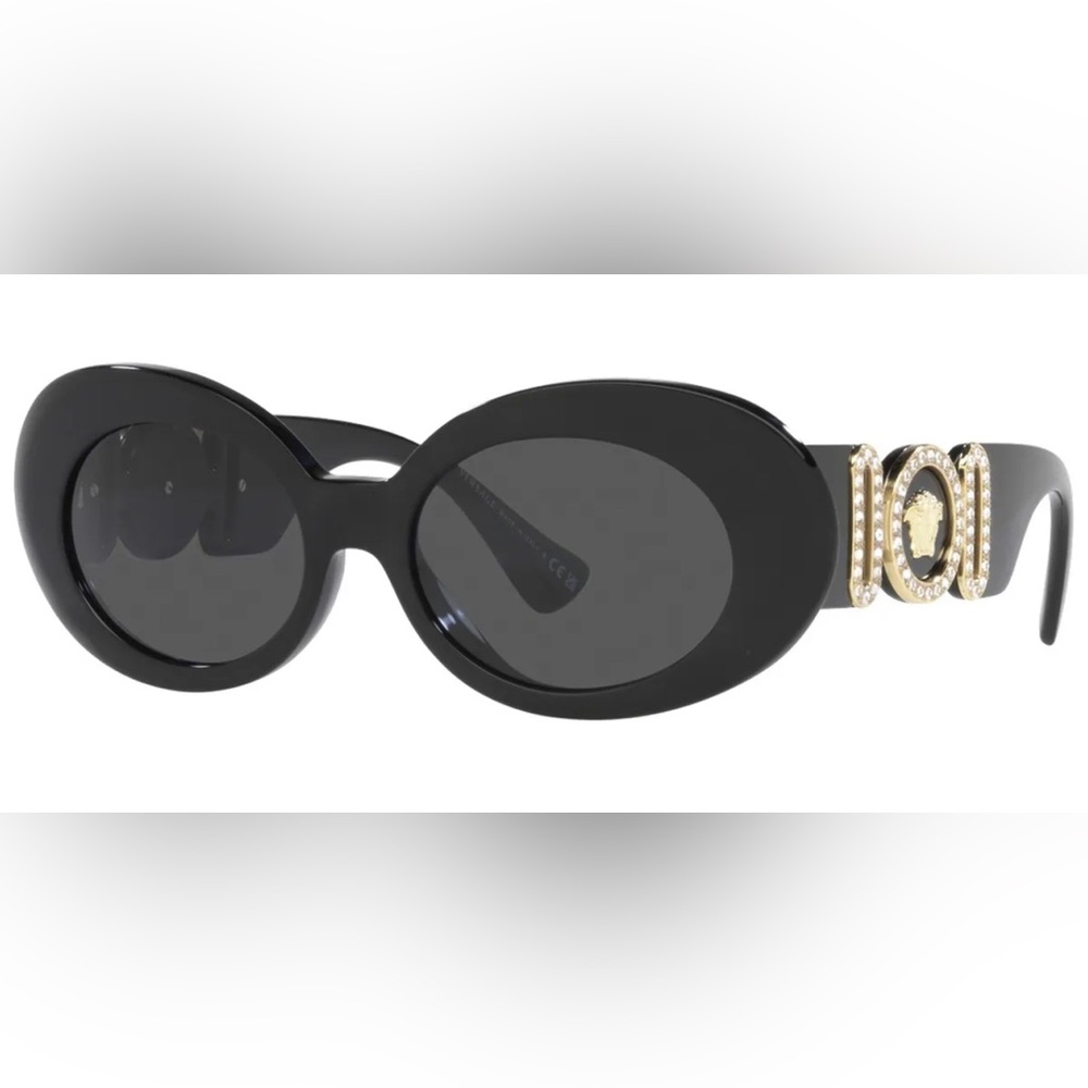 Versace Black Modified Oval Women's Italy Sunglasses - VE4426BU GB187 54